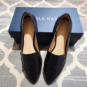 NEW Cole Haan Brie Skimmer black leather size 7